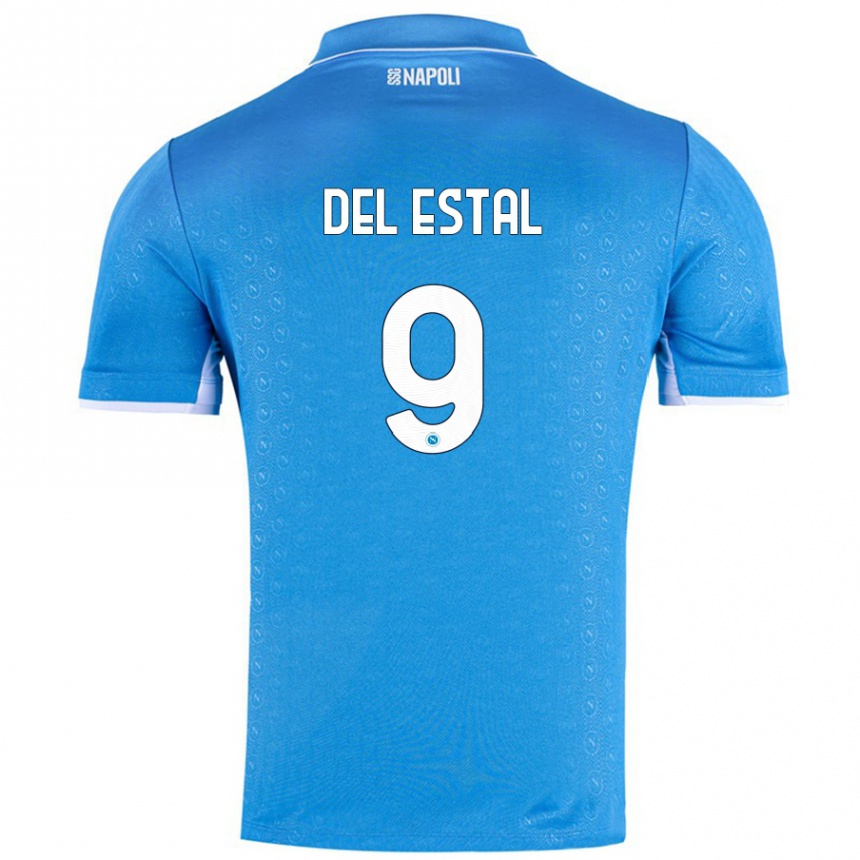 Enfant Football Maillot Eli Del Estal #9 Bleu Ciel Tenues Domicile 2024/25 Canada