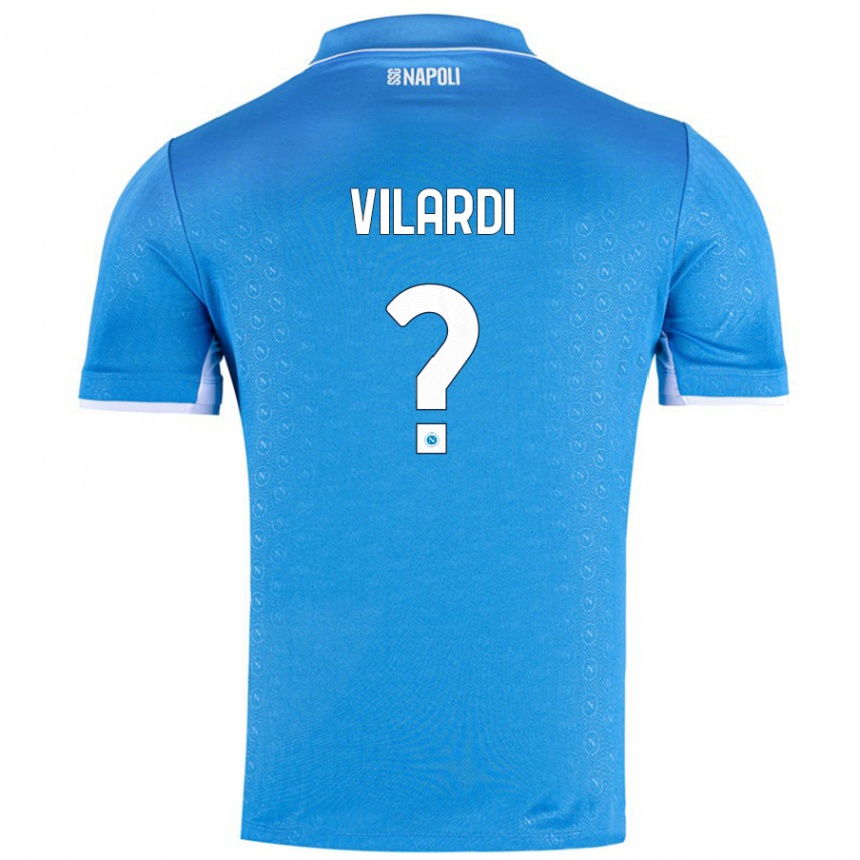 Kids Football Mario Vilardi #0 Sky Blue Home Jersey 2024/25 T-Shirt Canada