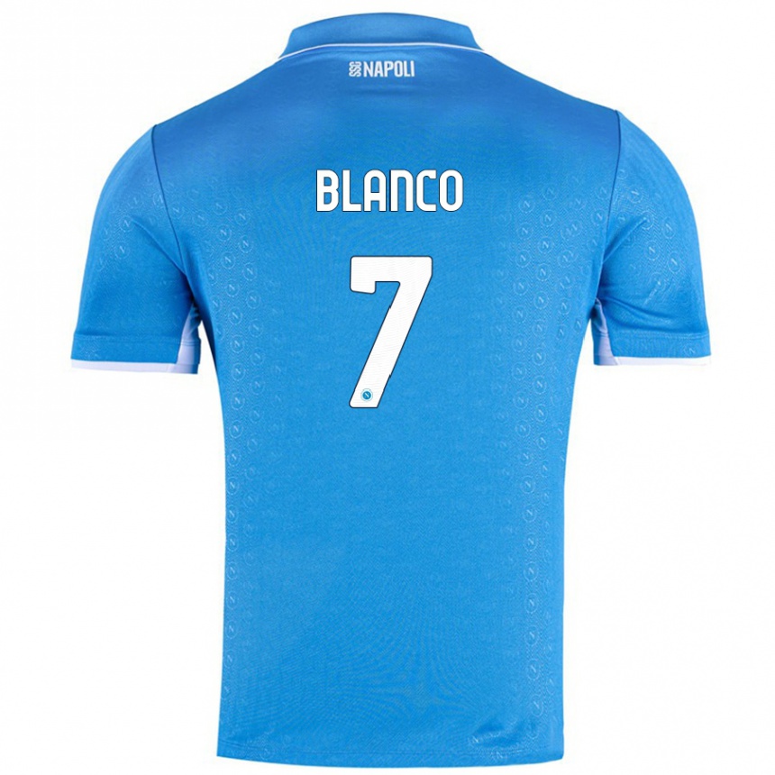 Kids Football Gimena Blanco #7 Sky Blue Home Jersey 2024/25 T-Shirt Canada