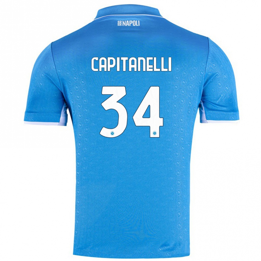 Enfant Football Maillot Ilaria Capitanelli #34 Bleu Ciel Tenues Domicile 2024/25 Canada