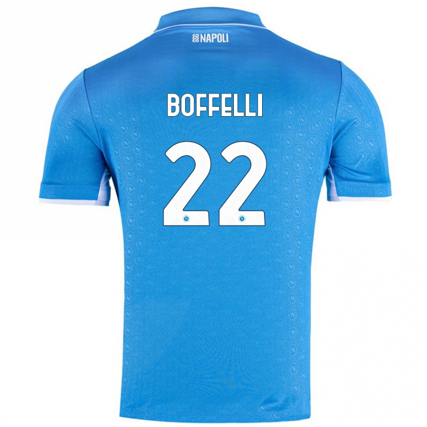 Enfant Football Maillot Valerio Boffelli #22 Bleu Ciel Tenues Domicile 2024/25 Canada