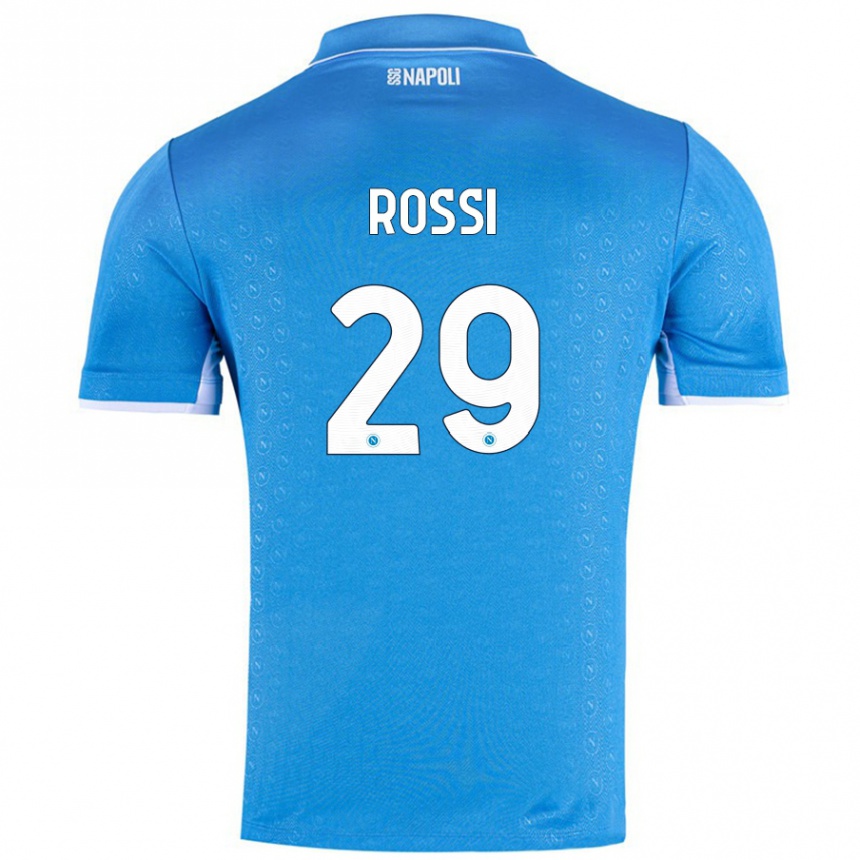 Kids Football Francesco Rossi #29 Sky Blue Home Jersey 2024/25 T-Shirt Canada