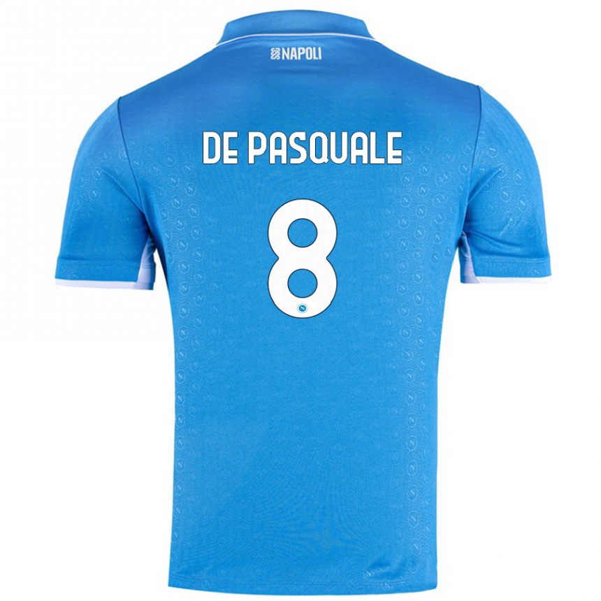 Enfant Football Maillot Dylan De Pasquale #8 Bleu Ciel Tenues Domicile 2024/25 Canada