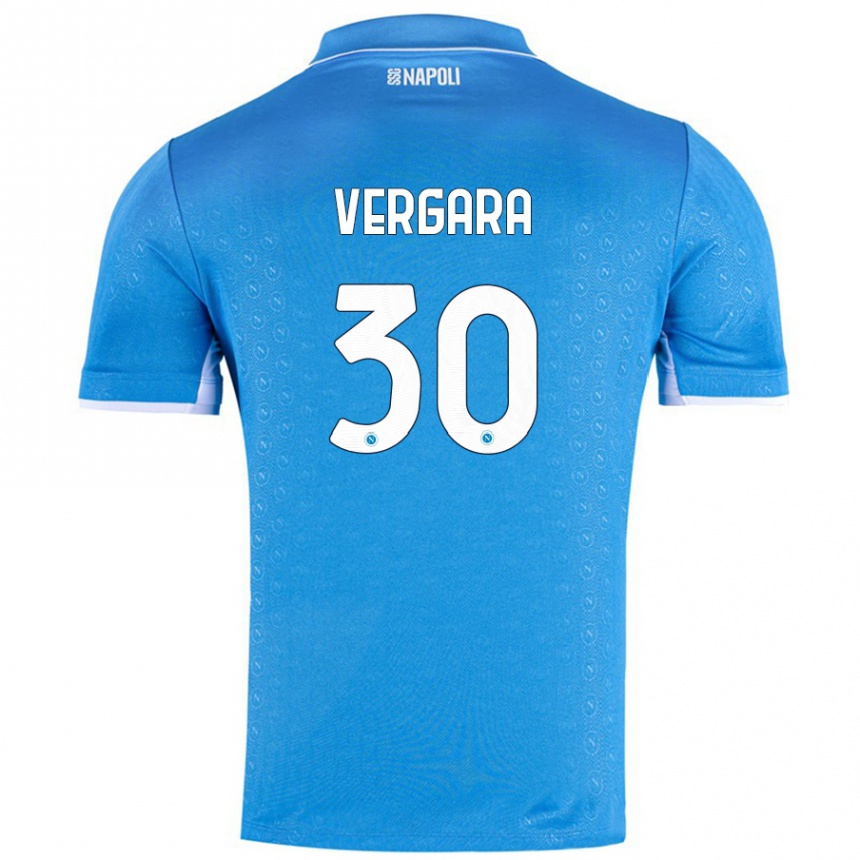 Kids Football Antonio Vergara #30 Sky Blue Home Jersey 2024/25 T-Shirt Canada