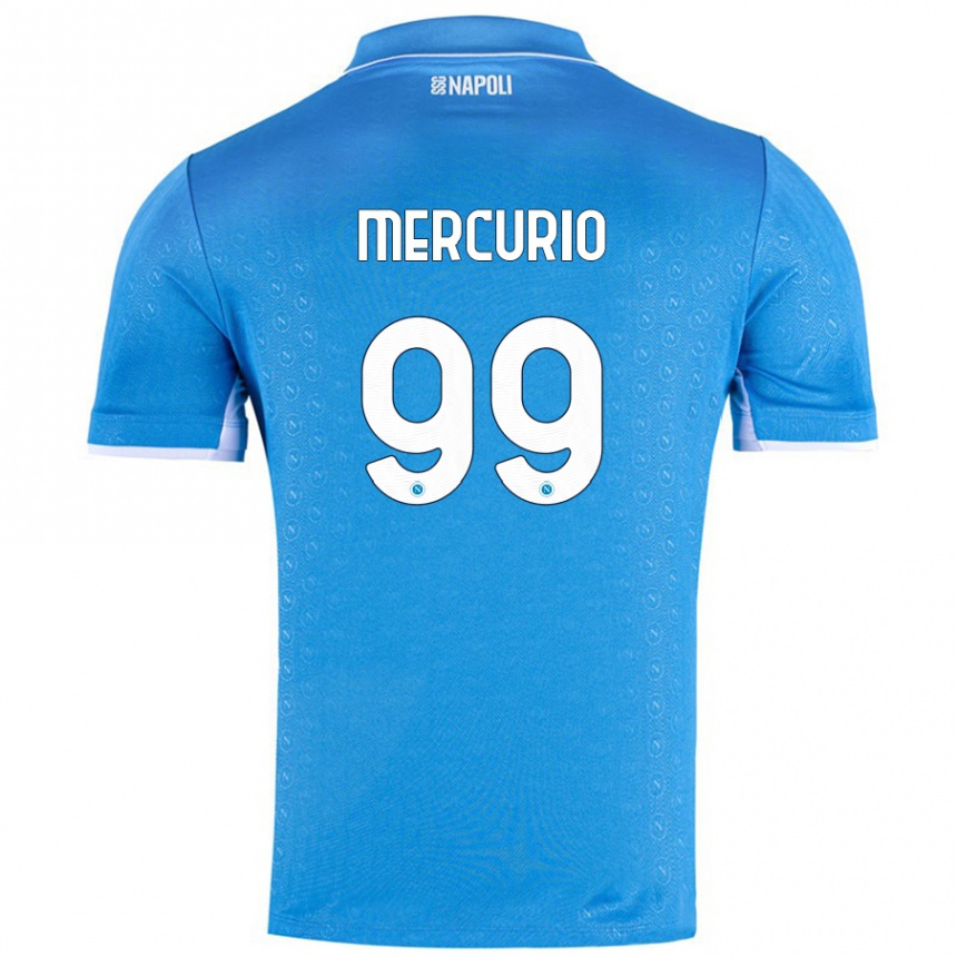 Enfant Football Maillot Giovanni Mercurio #99 Bleu Ciel Tenues Domicile 2024/25 Canada