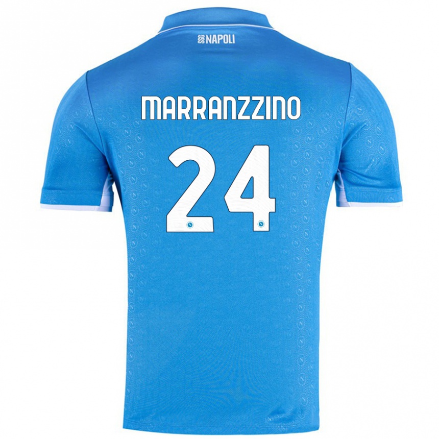 Kids Football Pasquale Marranzzino #24 Sky Blue Home Jersey 2024/25 T-Shirt Canada