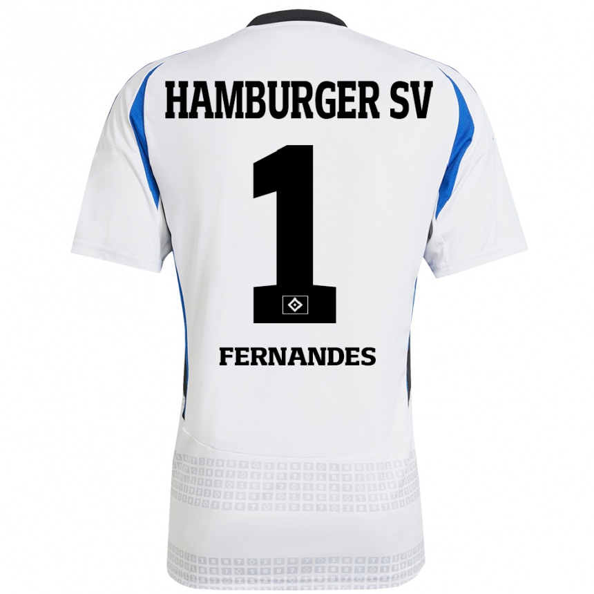 Kids Football Daniel Heuer Fernandes #1 White Blue Home Jersey 2024/25 T-Shirt Canada