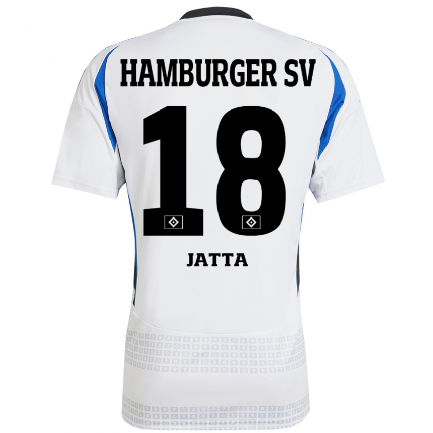 Kids Football Bakery Jatta #18 White Blue Home Jersey 2024/25 T-Shirt Canada