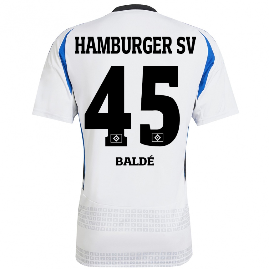 Kids Football Fabio Baldé #45 White Blue Home Jersey 2024/25 T-Shirt Canada