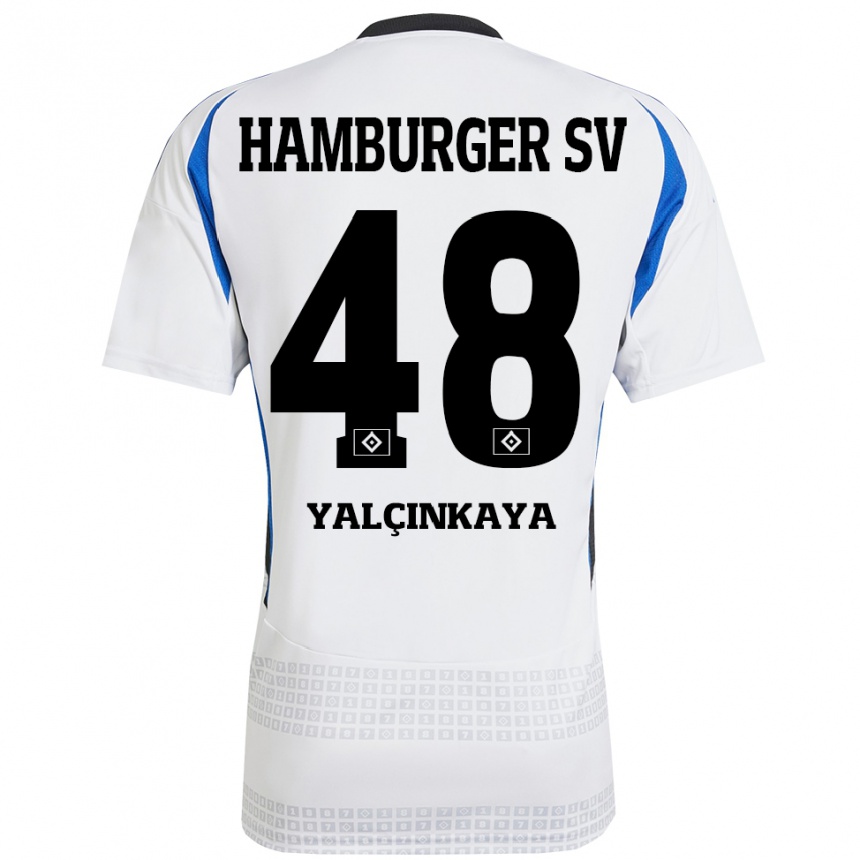 Enfant Football Maillot Bilal Yalcinkaya #48 Blanc Bleu Tenues Domicile 2024/25 Canada