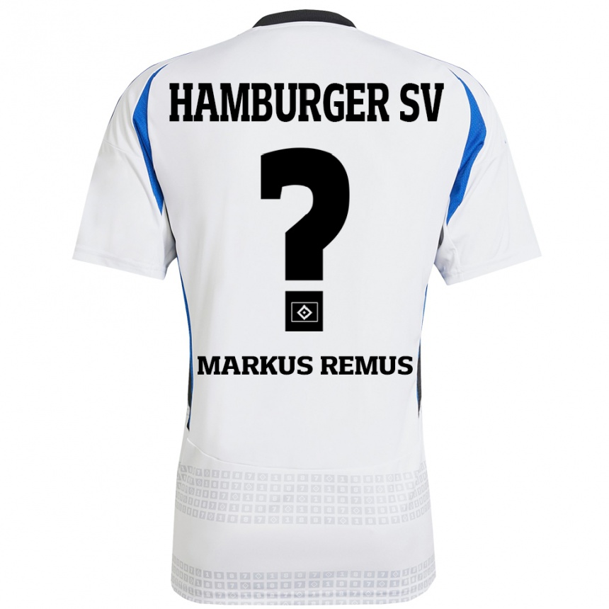 Kids Football Markus Remus #0 White Blue Home Jersey 2024/25 T-Shirt Canada