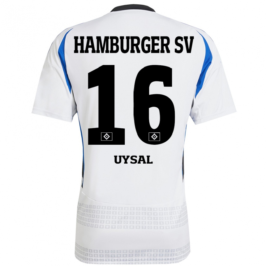 Kids Football Samed Uysal #16 White Blue Home Jersey 2024/25 T-Shirt Canada