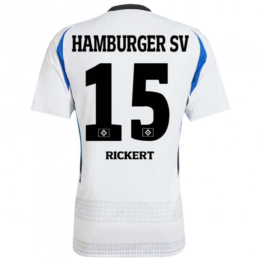 Enfant Football Maillot Manja Rickert #15 Blanc Bleu Tenues Domicile 2024/25 Canada