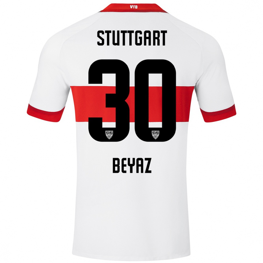 Kids Football Ömer Beyaz #30 White Red Home Jersey 2024/25 T-Shirt Canada