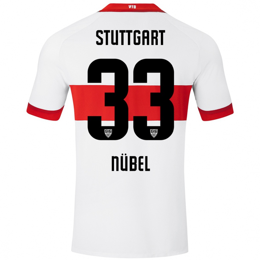 Kids Football Alexander Nübel #33 White Red Home Jersey 2024/25 T-Shirt Canada