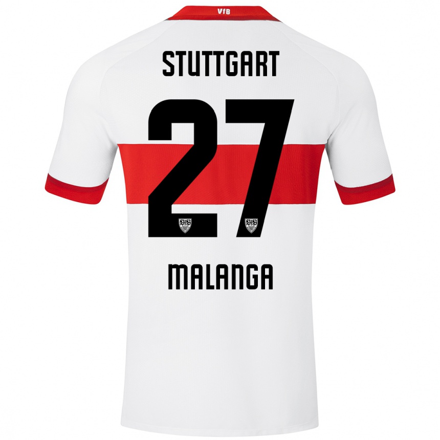 Kids Football Jarzinho Malanga #27 White Red Home Jersey 2024/25 T-Shirt Canada