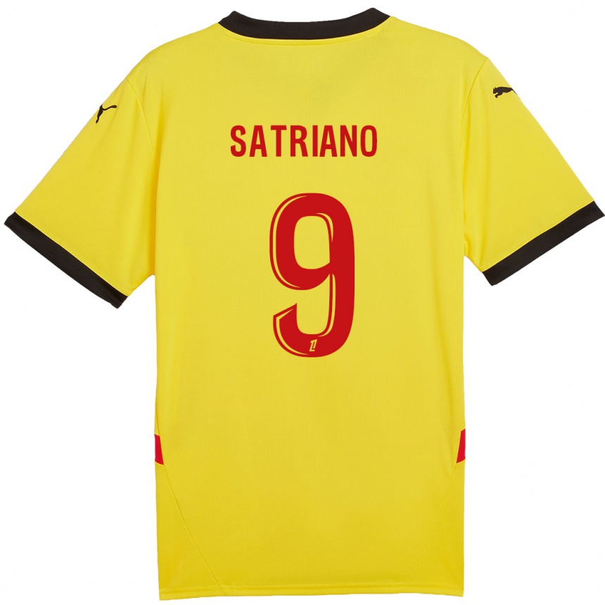 Kids Football Martín Satriano #9 Yellow Red Home Jersey 2024/25 T-Shirt Canada