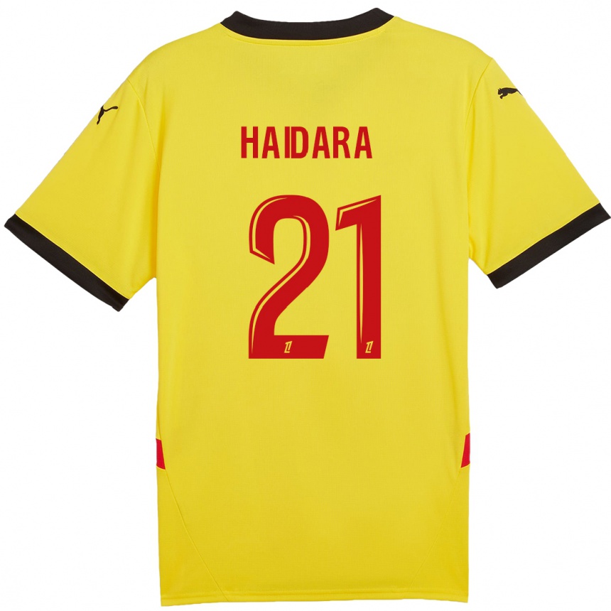 Enfant Football Maillot Massadio Haidara #21 Jaune Rouge Tenues Domicile 2024/25 Canada