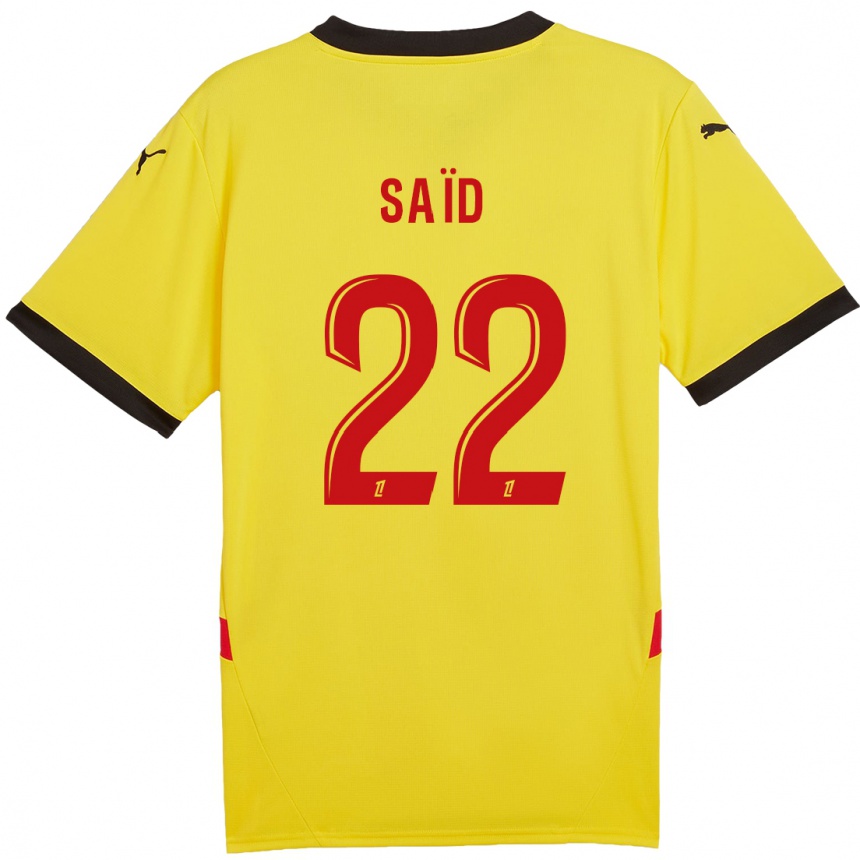 Enfant Football Maillot Wesley Saïd #22 Jaune Rouge Tenues Domicile 2024/25 Canada