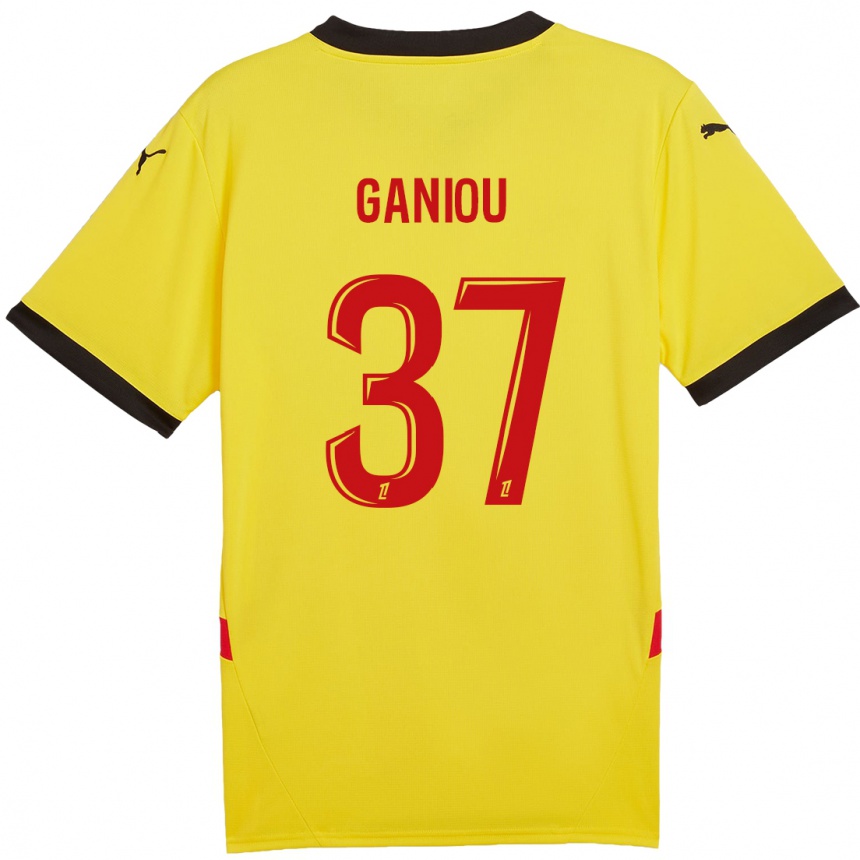 Kids Football Ismaëlo Ganiou #37 Yellow Red Home Jersey 2024/25 T-Shirt Canada