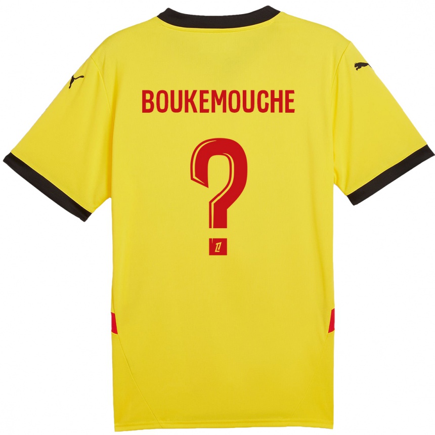 Enfant Football Maillot Amine Boukemouche #0 Jaune Rouge Tenues Domicile 2024/25 Canada