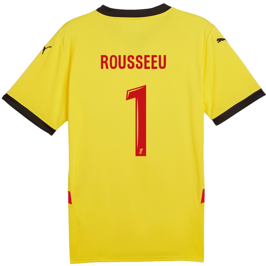 Enfant Football Maillot Justine Rousseeu #1 Jaune Rouge Tenues Domicile 2024/25 Canada