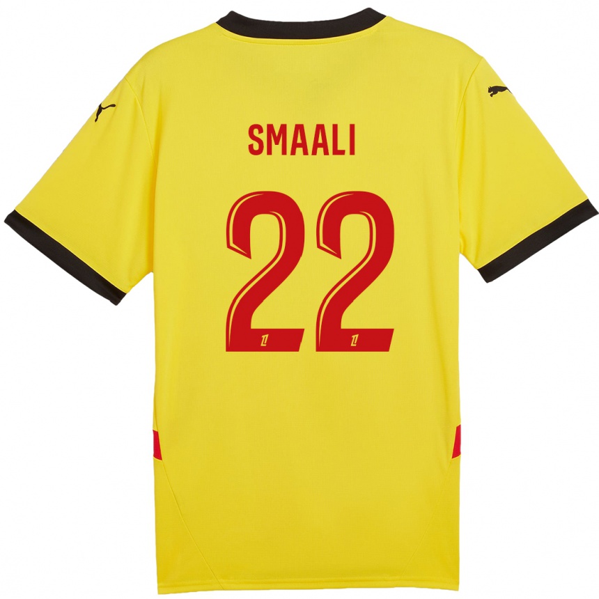 Enfant Football Maillot Emma Smaali #22 Jaune Rouge Tenues Domicile 2024/25 Canada