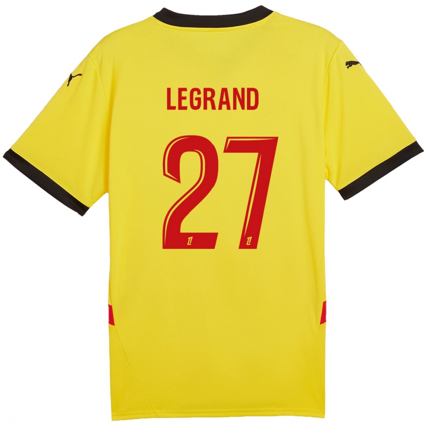 Enfant Football Maillot Bérénice Legrand #27 Jaune Rouge Tenues Domicile 2024/25 Canada