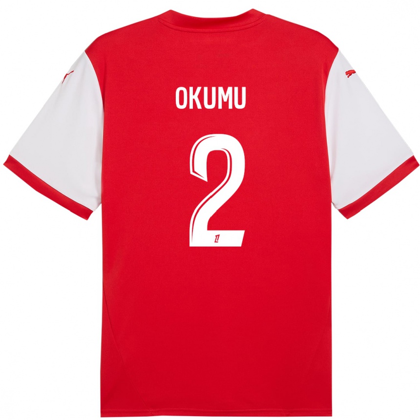 Enfant Football Maillot Joseph Okumu #2 Rouge Blanc Tenues Domicile 2024/25 Canada