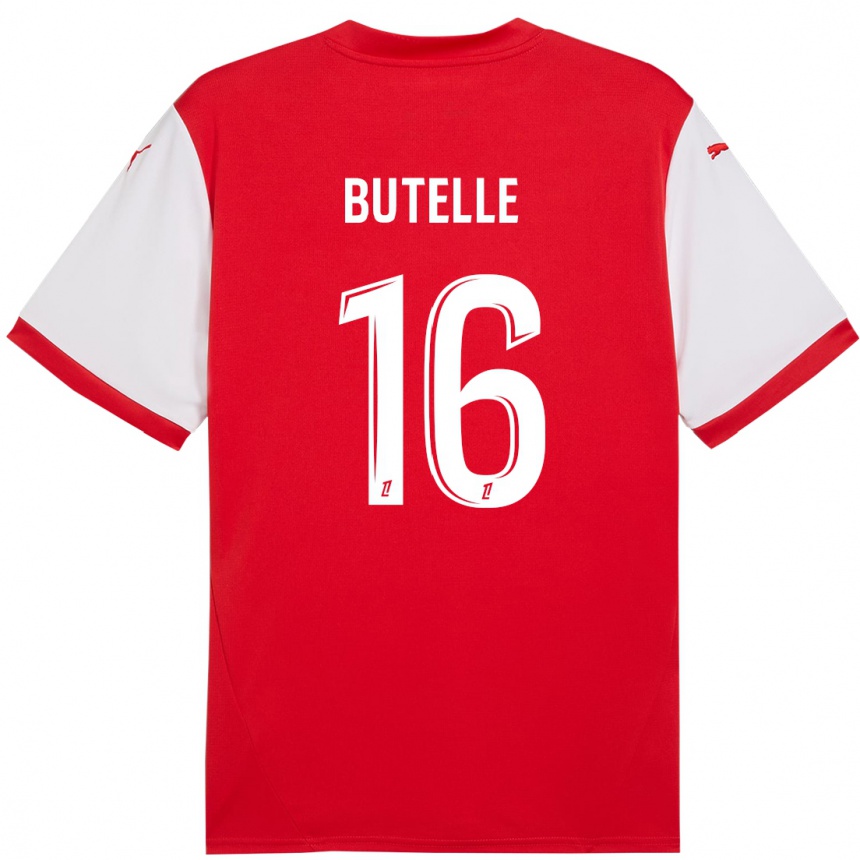 Kids Football Ludovic Butelle #16 Red White Home Jersey 2024/25 T-Shirt Canada