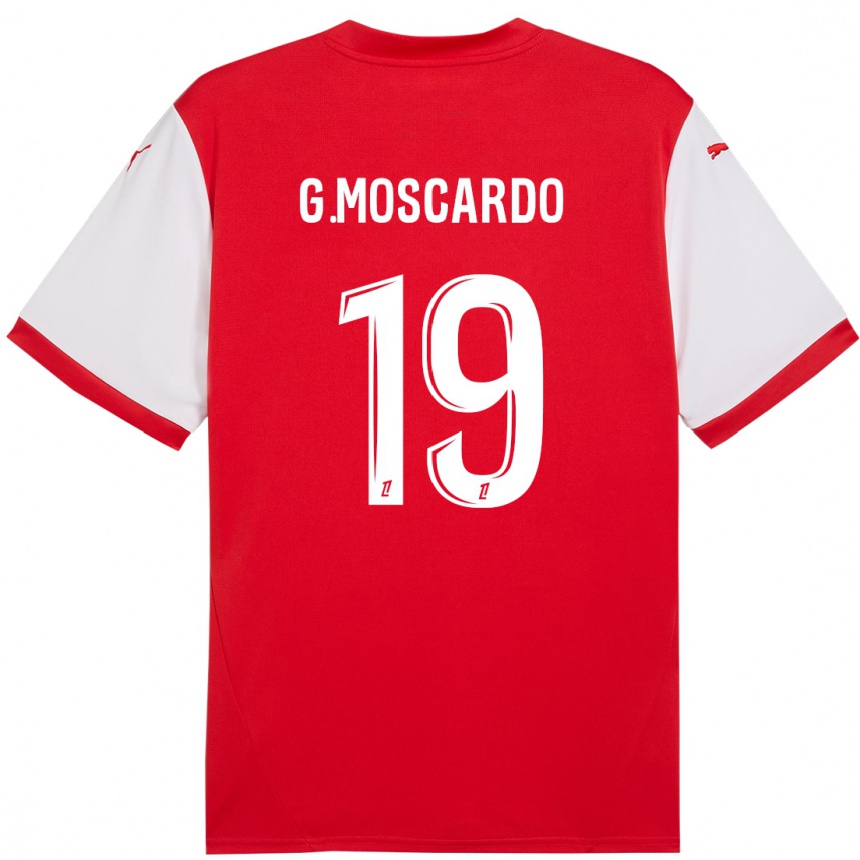 Kids Football Gabriel Moscardo #19 Red White Home Jersey 2024/25 T-Shirt Canada