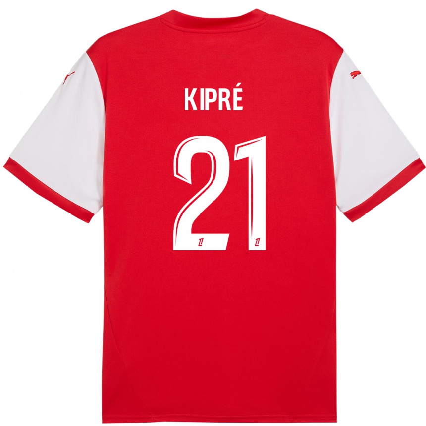 Kids Football Cédric Kipré #21 Red White Home Jersey 2024/25 T-Shirt Canada