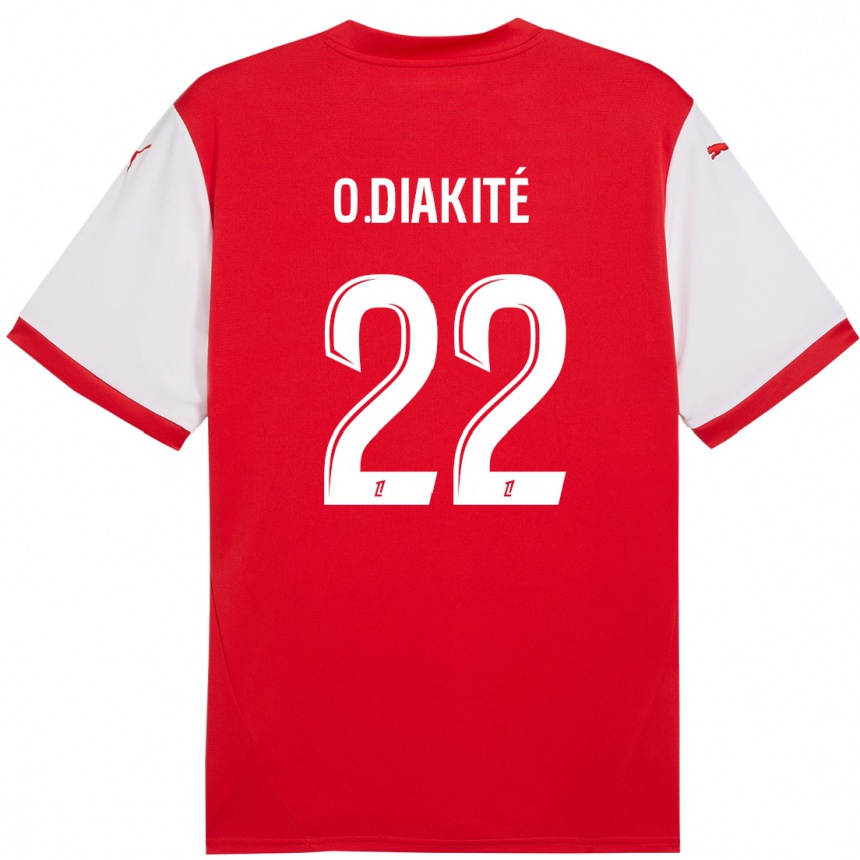 Kids Football Oumar Diakité #22 Red White Home Jersey 2024/25 T-Shirt Canada