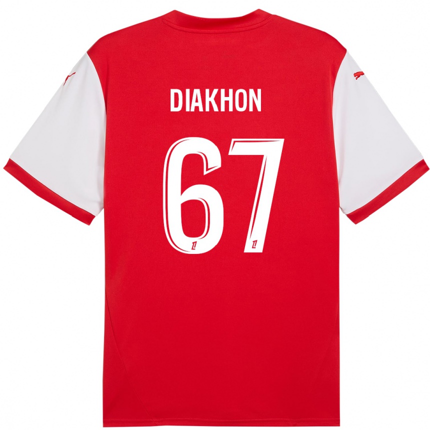 Kids Football Mamadou Diakhon #67 Red White Home Jersey 2024/25 T-Shirt Canada