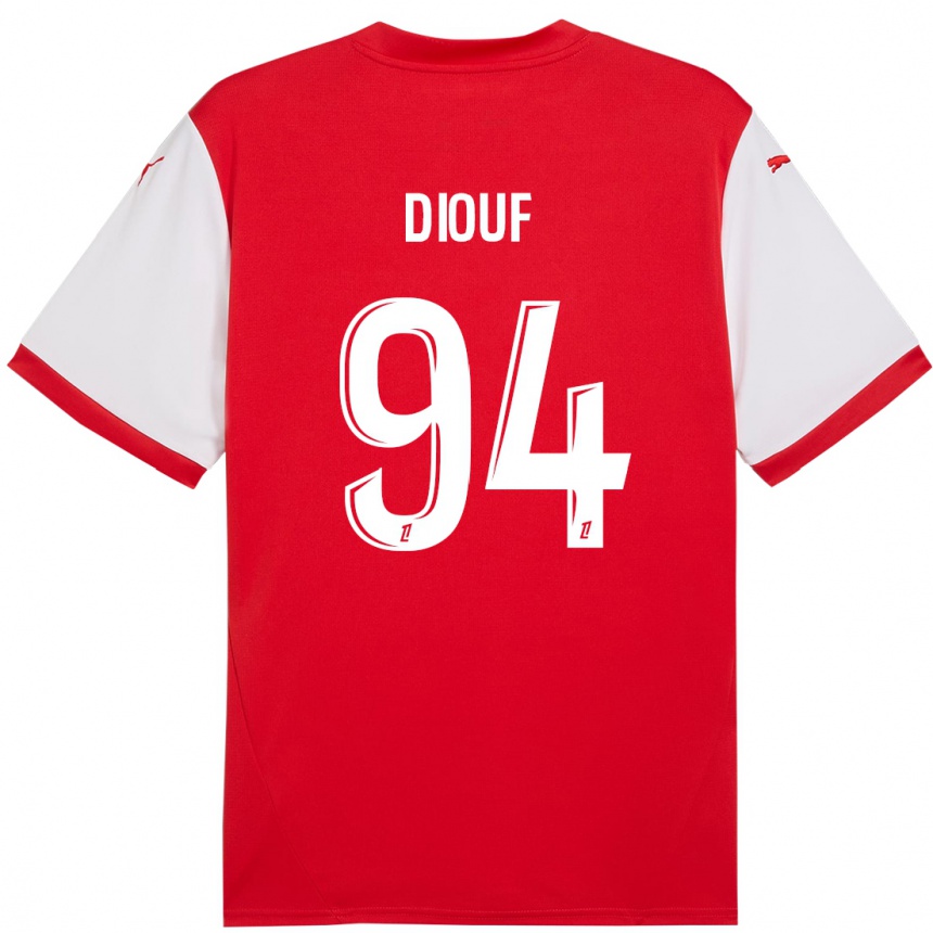 Kids Football Yehvann Diouf #94 Red White Home Jersey 2024/25 T-Shirt Canada