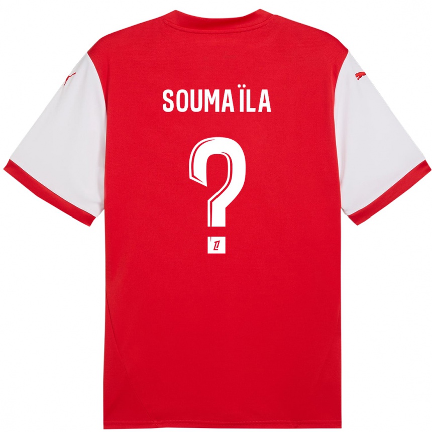 Kids Football Soumaïla Sylla #0 Red White Home Jersey 2024/25 T-Shirt Canada