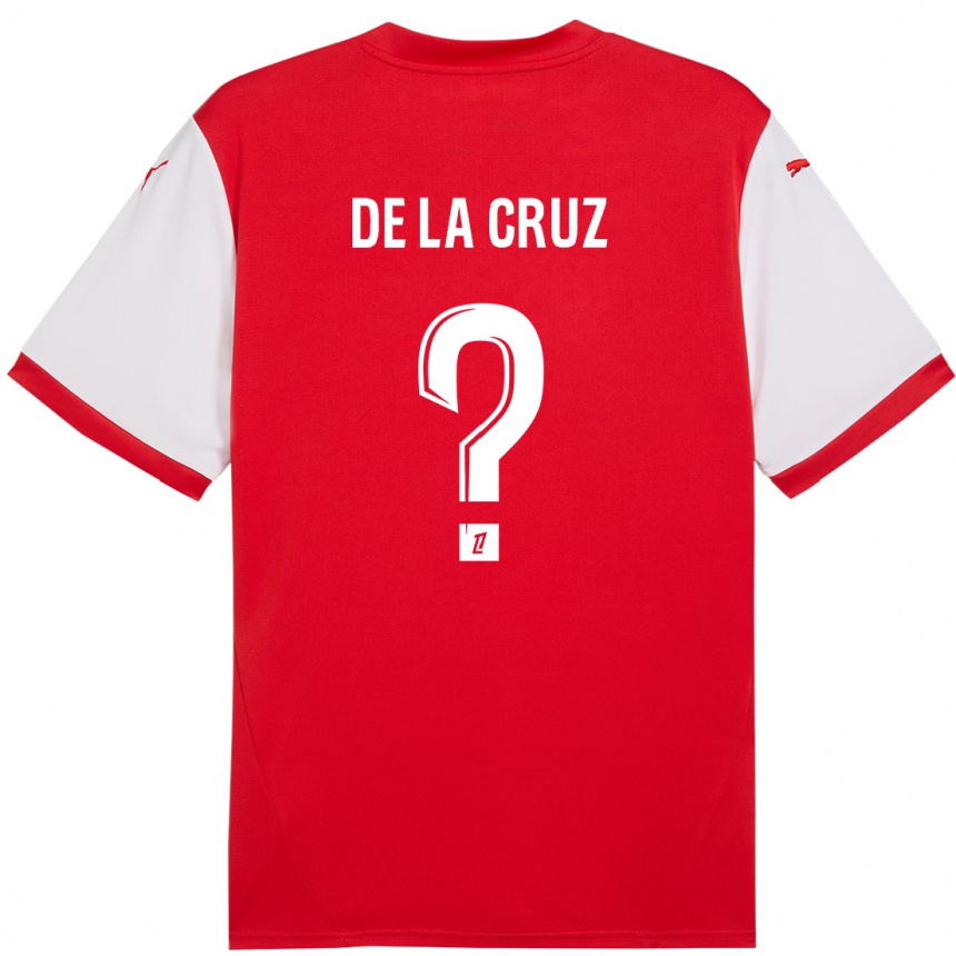 Kids Football Maiky De La Cruz #0 Red White Home Jersey 2024/25 T-Shirt Canada