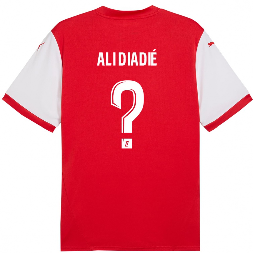 Kids Football Mohamed Ali Diadié #0 Red White Home Jersey 2024/25 T-Shirt Canada