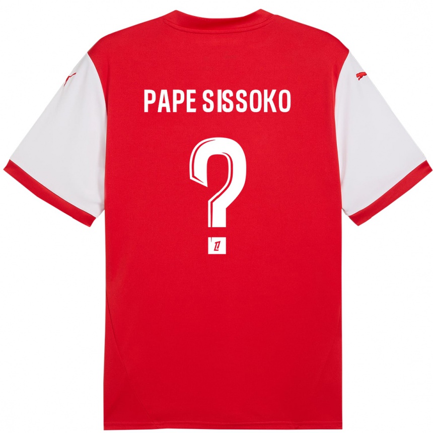 Enfant Football Maillot Niama Pape Sissoko #0 Rouge Blanc Tenues Domicile 2024/25 Canada