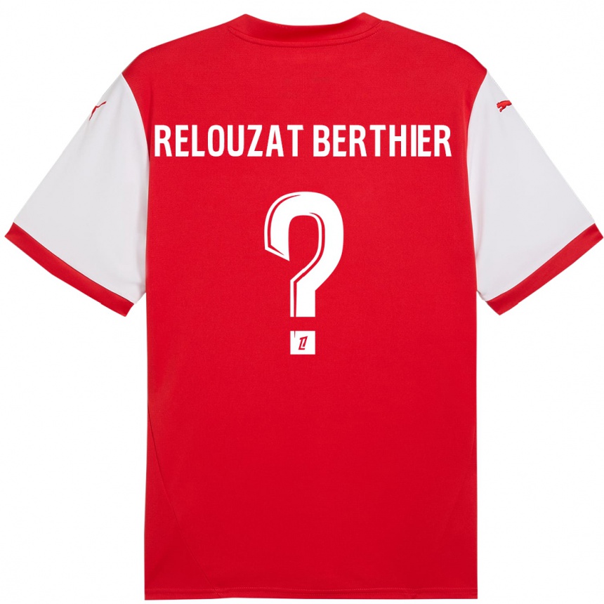 Enfant Football Maillot Maxime Relouzat Berthier #0 Rouge Blanc Tenues Domicile 2024/25 Canada