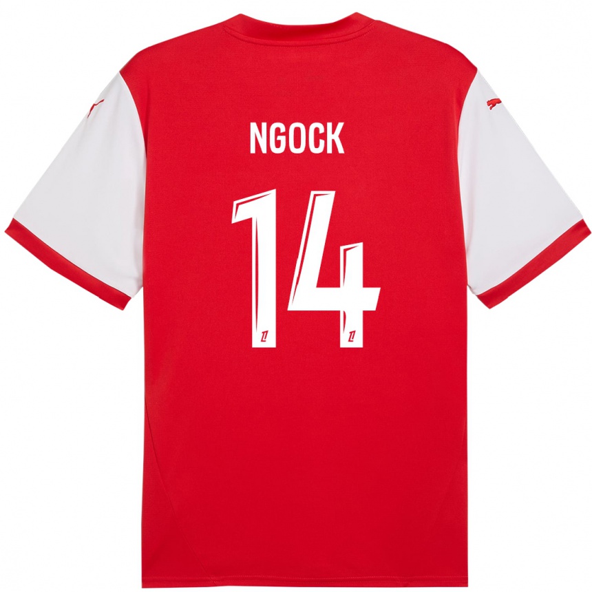 Enfant Football Maillot Monique Ngock #14 Rouge Blanc Tenues Domicile 2024/25 Canada