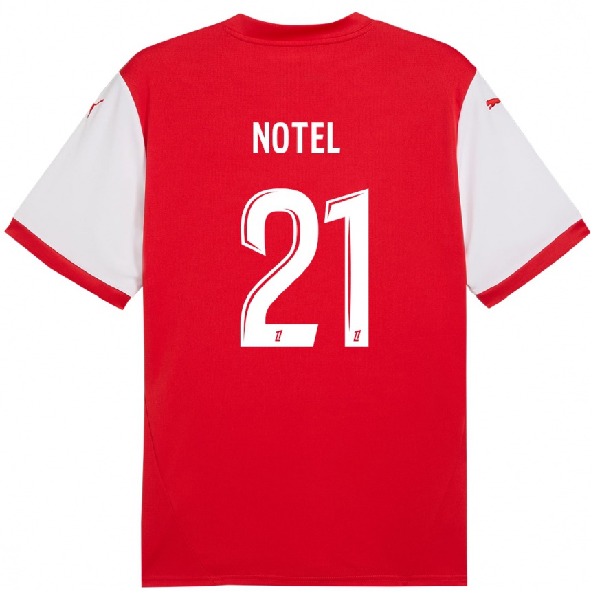 Kids Football Lea Notel #21 Red White Home Jersey 2024/25 T-Shirt Canada