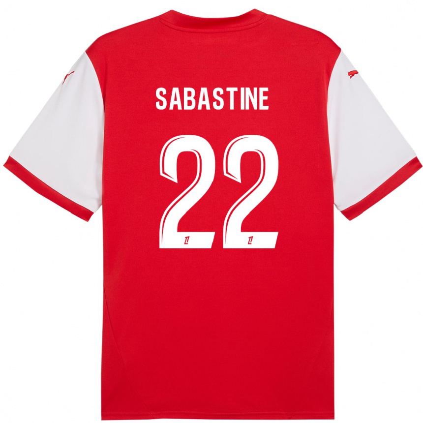 Enfant Football Maillot Flourish Chioma Sabastine #22 Rouge Blanc Tenues Domicile 2024/25 Canada