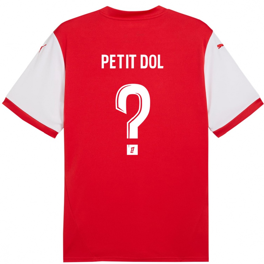 Kids Football Alvin Petit Dol #0 Red White Home Jersey 2024/25 T-Shirt Canada