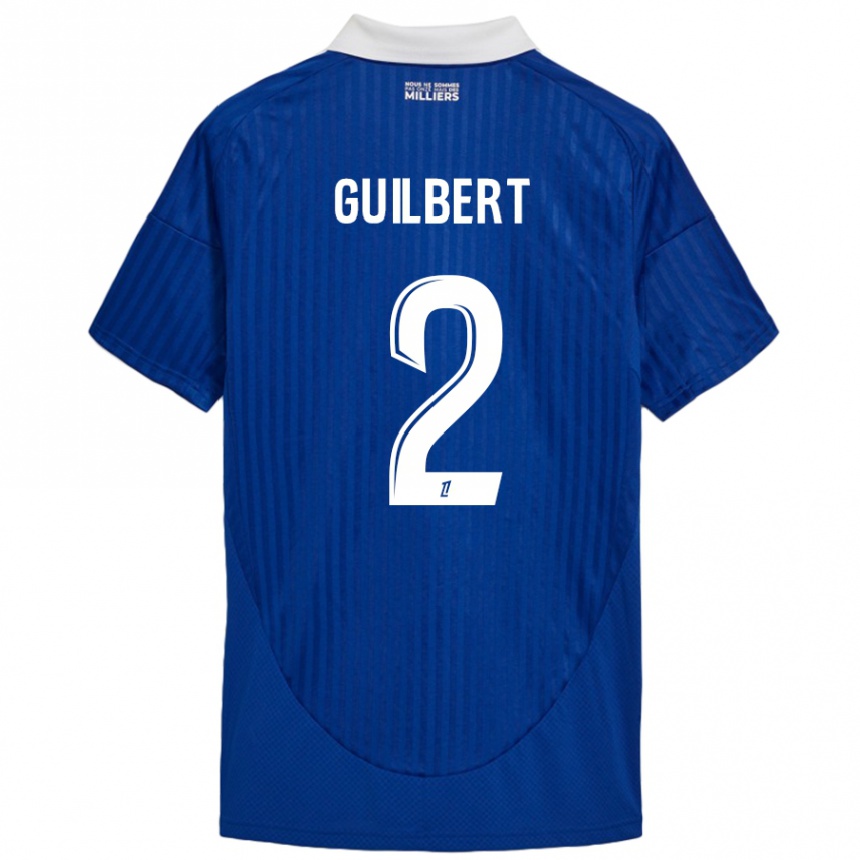 Enfant Football Maillot Frédéric Guilbert #2 Bleu Blanc Tenues Domicile 2024/25 Canada