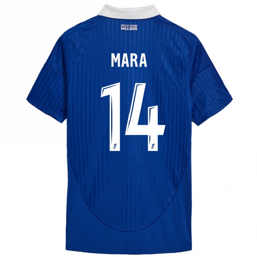 Kids Football Sékou Mara #14 Blue White Home Jersey 2024/25 T-Shirt Canada