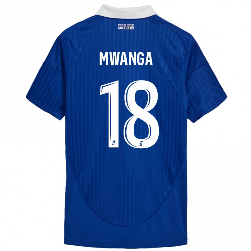 Enfant Football Maillot Junior Mwanga #18 Bleu Blanc Tenues Domicile 2024/25 Canada