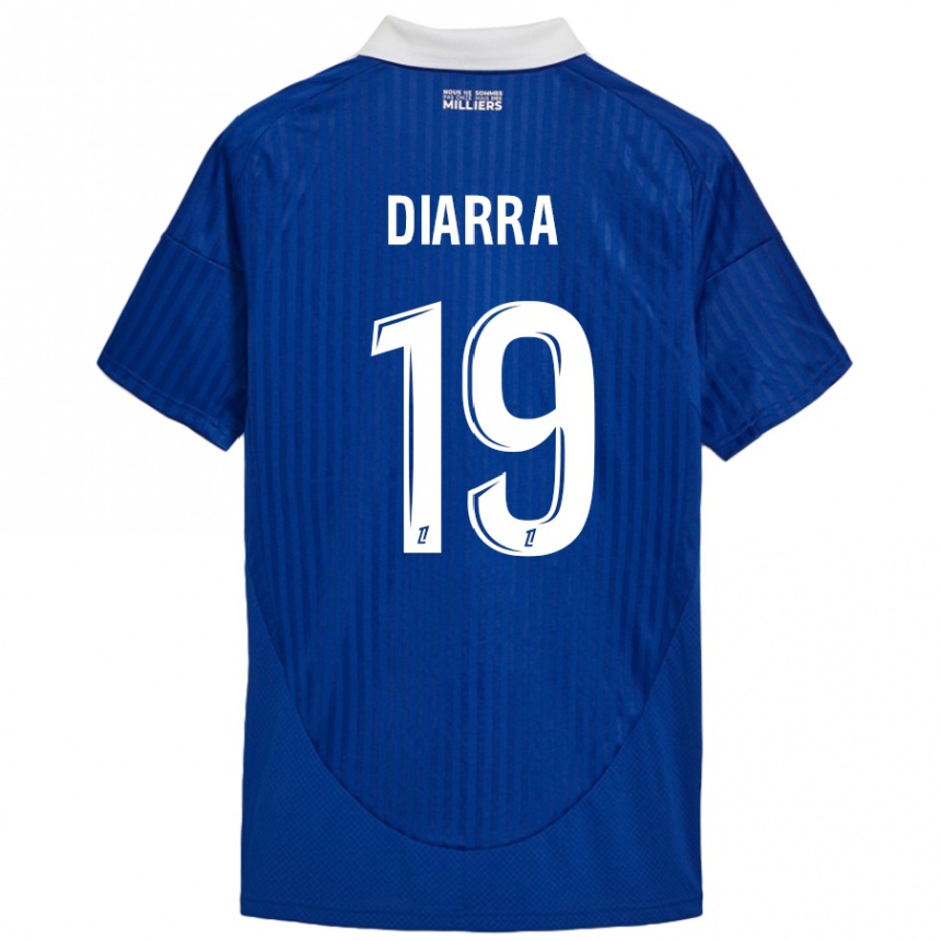 Enfant Football Maillot Habib Diarra #19 Bleu Blanc Tenues Domicile 2024/25 Canada