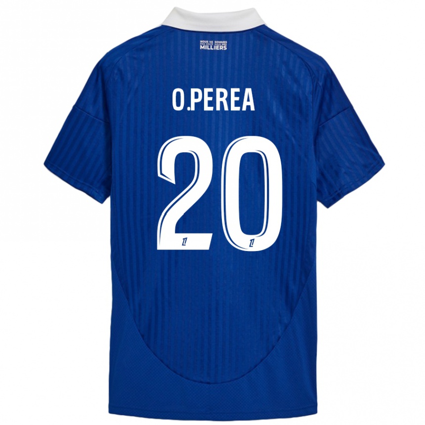 Enfant Football Maillot Óscar Perea #20 Bleu Blanc Tenues Domicile 2024/25 Canada