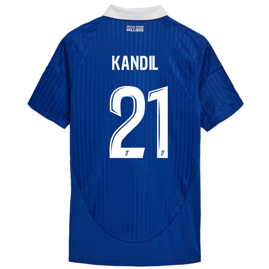 Enfant Football Maillot Nordine Kandil #21 Bleu Blanc Tenues Domicile 2024/25 Canada